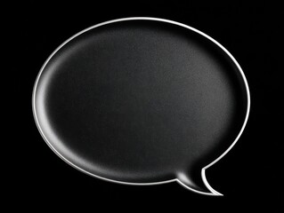 speech bubble empty isolated on a black background
