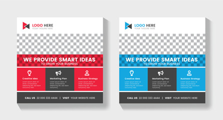 Creative Business Idea Social Media Post Flyer Template, New Minimal Social Media Post Flyer, Instagram business flyer, Facebook business post, LinkedIn marketing banner, 