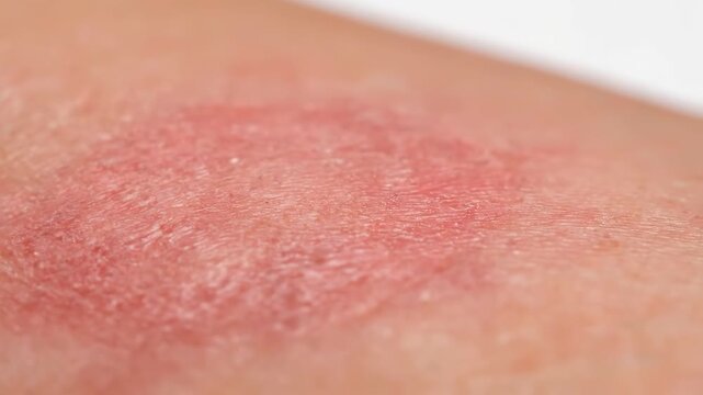 Fungal Skin Infection in Groin Area Close Up | Medical Dermatology Awareness 4K Video