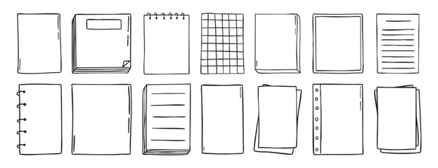 Notepad hand drawn paper note to do list doodle © Yanka