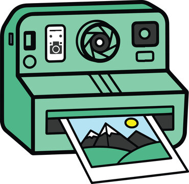 a Instant Camera Printing Photo