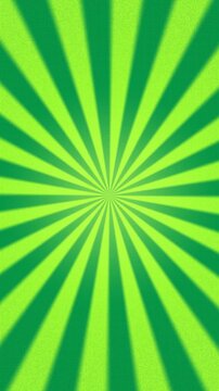 Green rays pulse outward from a central point