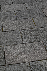 石材ブロックの歩道