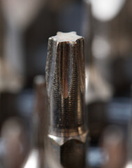 A screwdriver with a pointed tip