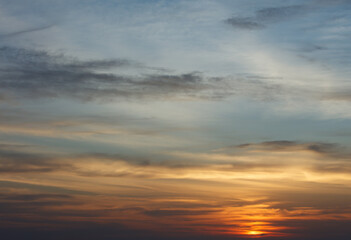 Fototapeta premium The sky is blue with a few clouds