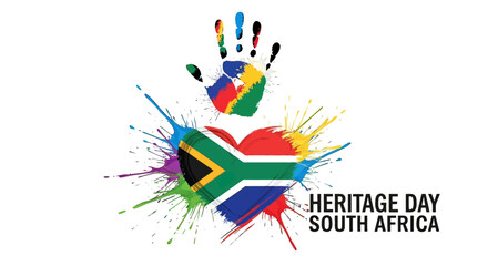 South African Heritage Day Handprint Logo Design.