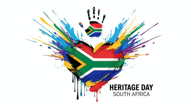 South African Heritage Day Heart Symbol.