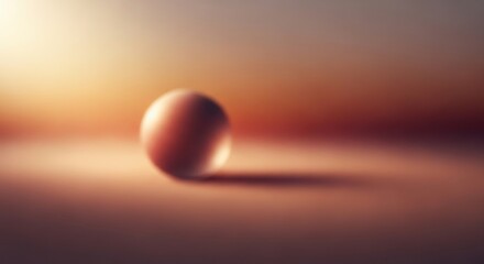 Lonely egg on a serene landscape at sunset.