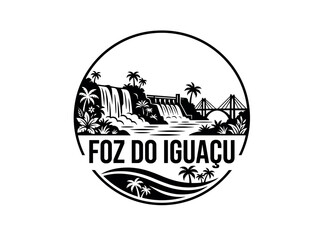 Foz do Iguacu city of Brazil skyline emblem with landmarks city of Mexico skyline emblem with landmarks