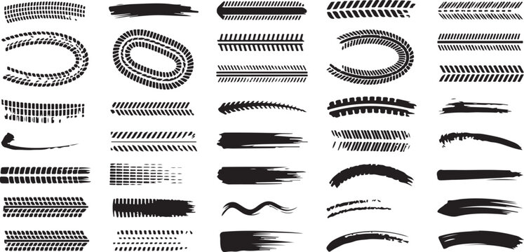 Racing skid marks and burnout track elements pack