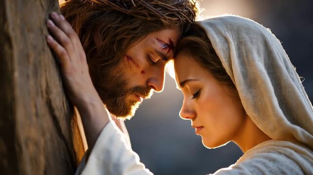 Mary and Jesus. Mary Magdalene and Jesus.