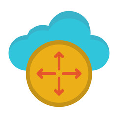Fototapeta premium Cloud Scaling Vector Icon