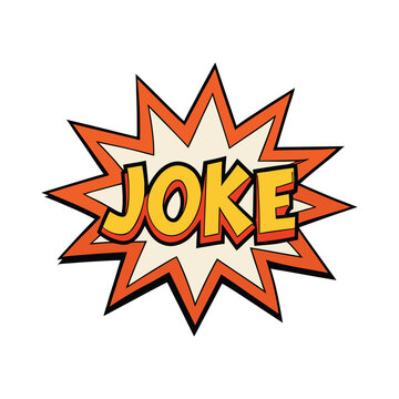 Joke comic text bubble pop art style for national tell a joke day design