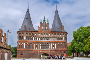 Fototapeta premium Holstentor in Lubeck, Germany
