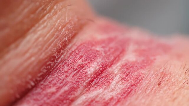 Armpit Fungal Infection Close Up | Skin Fold Rash Medical Dermatology Video 4K

