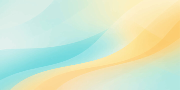 Abstract colorful background featuring vector waves of blue ocean water and summer sun light over a tropical beach landscape design