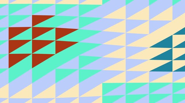 Dynamic abstract mosaic pattern crafted from colorful geometric triangles, creating a vibrant digital quilt design with intriguing visual appeal