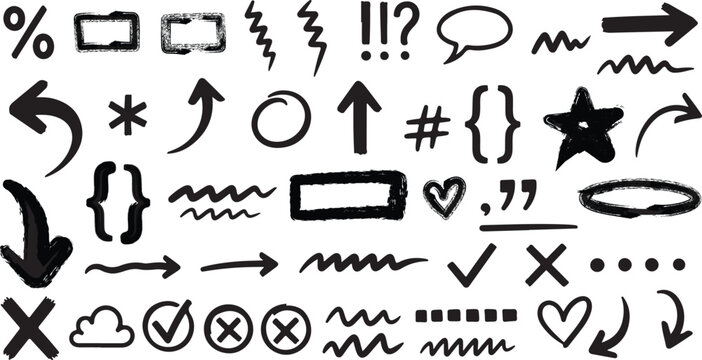 Collection of various symbols and punctuation marks