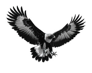 Philippine Eagle Flying with Wings Spread &ndash; Rare and Powerful National Bird