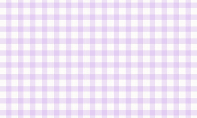 上品なラベンダーカラーの格子模様。かわいいギンガムチェック背景。