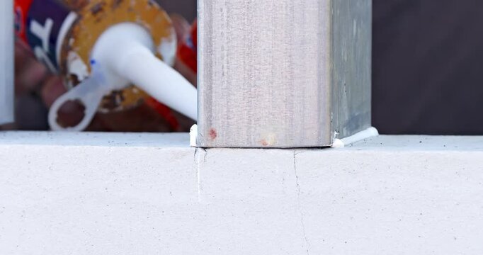 Detailing a step-by-step process for sealing gaps in metal structures effectively.