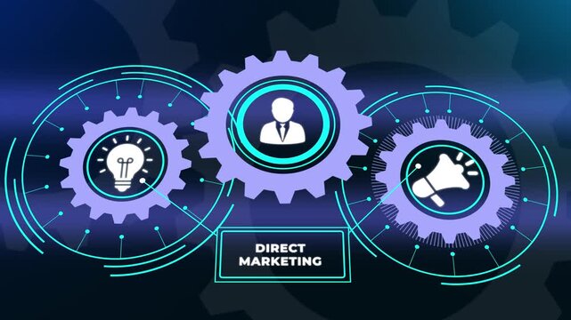 Direct marketing customer targeting and sales promotion strategy concept. Business, Technology, Internet and network concept.