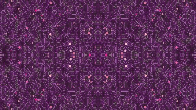 Abstract purple and pink floral pattern with symmetry and intricate detailing, perfect for decorative backgrounds and design elements