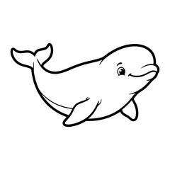 Cute cartoon dolphin illustration © hendra
