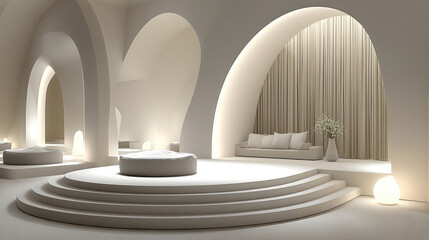 Modern Arched Lobby Stage