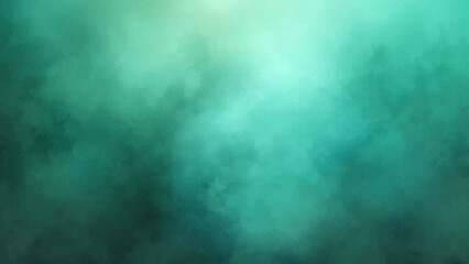 Vector Mystical aqua clouds painting, vibrant shades blending, atmospheric art