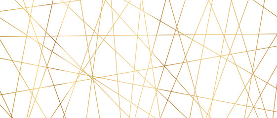 Obraz premium Modern abstract pattern with straight golden lines creating seamless geometric background texture vector illustration. Clean linear design with chaotic outline elements for contemporary projects.