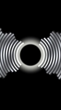 Central circle halo emits curved silver lines in symmetry