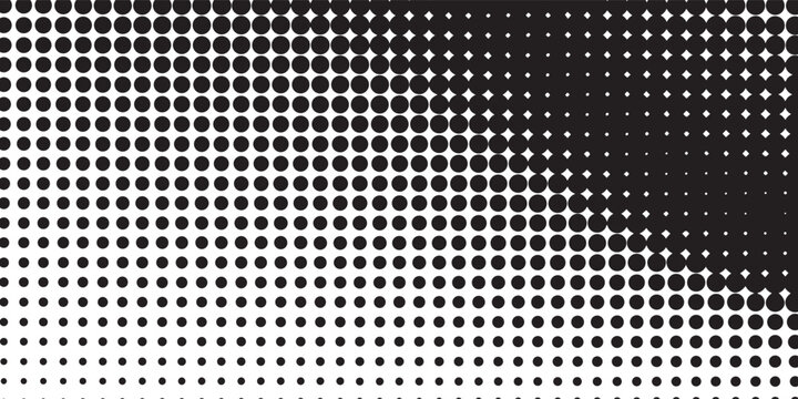 Background with monochrome dotted texture. Polka dot pattern template