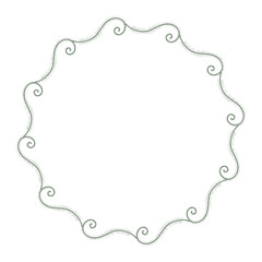 Botanical wreath vector frame, Plant Round Border, Floral Circle frame. Botanical element