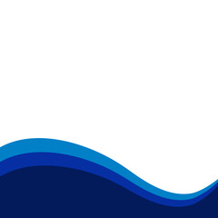 Naklejka premium Wave Footer Shape