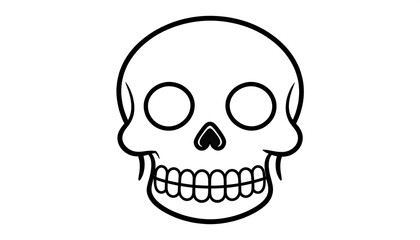 Obraz premium A simple line drawing of a human skull (1)