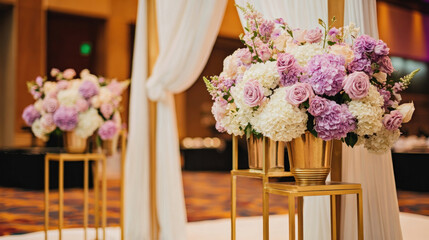 Centerpiece with Pink and White Flowers