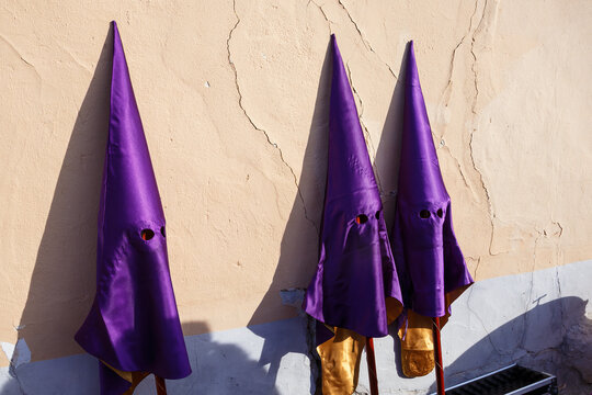 Trio of Nazarene Hoods in Villajoyosa