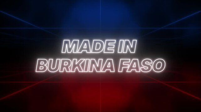 Made in Burkina Faso Text Retro Style