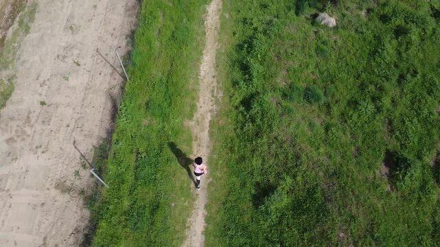 lady runing for the camp