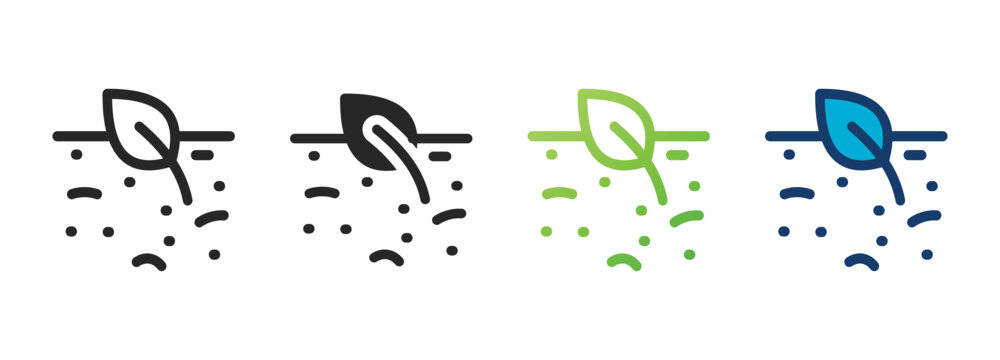 biodegradable icon collection with multiple styles