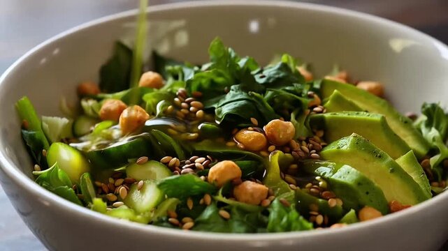 Menu diet sehat yang terdiri dari kacang almond,sayur, minyak zaitun 