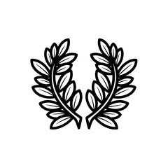 Obraz premium Laurel Wreath Icon Symbol