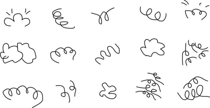 Curvy doddle design for background,Backdrop fillers,Hand drawn design element for hip,comic aesthetics,Pen human scribble lines.