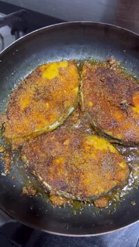 fried fish in a pan