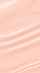 Smooth peach satin fabric texture with soft flowing waves and subtle sheen, ideal for elegant backgrounds