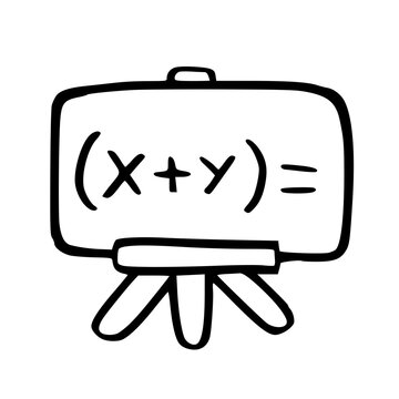 mathematics whiteboard icon