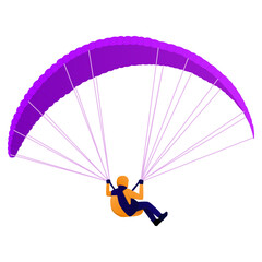 People Paragliding Illustration