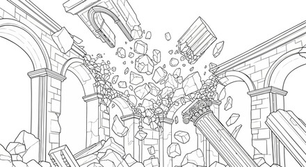 Fototapeta premium sketch of the city