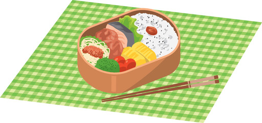 手作り弁当のイメージイラスト
